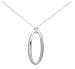 Sterling Silver Sculpted Oval Pendant, 18