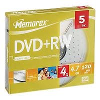 MP3 Player: Memorex Professional DVD+RW 4x 4.7GB 5er Pack Slim Case DVD-Rohlinge
