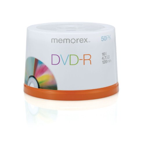 MP3 Player: Memorex Premium DVD-R 4.7GB 16x 50er Pack Holder DVD-Rohline bedruckbar