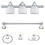 Globe Electric Tristan 5-Piece Set, Satin Nickel with Frosted Globes #5064801