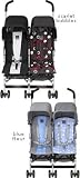 Maclaren Rally Twin Stroller - Blue Fleur (A102321)