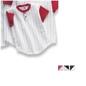 Badger - Youth Pinstripe Two-Button Henley - 2918 by Badger