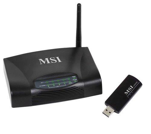 MP3 Player: MSI WLAN KIT SPECIAL EDITION Wireless LAN Router plus WLAN USB Stick 54 MBit