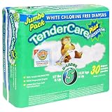 TenderCare Diapers Plus Jumbo Pack, Size 5 - Extra-Large (27lbs & up), Case Pack, Four - 30 Count Packs (120 Diapers)