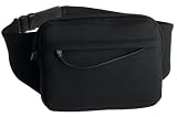 Prada Womens Medium Nylon Waist Bag with Top and Side Zipper, Nero