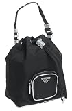 Prada Women's Small Nylon Drawstring Bag, Nero