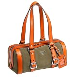 Prada Women's Suede Roll Bag with Buckle, Militare