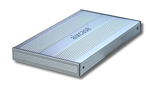 Elektronik und Foto: aixcase AIX-SUB2S Aluminium silber Geh�use 2� 1 Laufwerk USB2.0 Silber