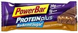 Power Bar Protein Plus, Reduced Sugar, Chocolate Caramel Crunch Flavor, 2.57-Ounce Bars (Pack of 12)