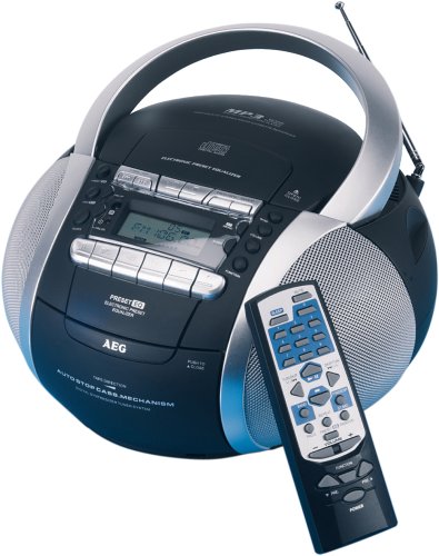 Elektronik und Foto: AEG SRR 4309 Tragbarer MP3-CD-Radiorekorder schwarz