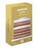 method Dryer Sheets, Free & Clear, Case Pack, Six - 100 Count Boxes (600 Sheets)