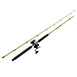 Eagle Claw Trolling Series MS6077L 8'6" 2-Piece Glass Rod and Level Wind Reel