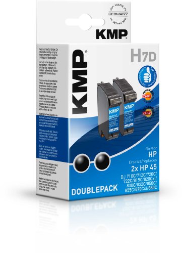 Kompaktanlagen: KMP Vorteilspack VP Tintenpatronen 2x schwarz ersetzt HP 51645A