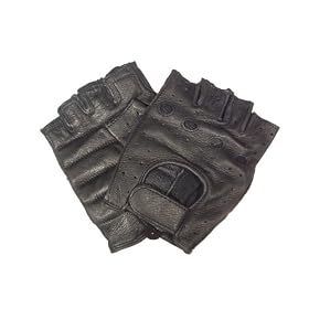 Daxx Fingerless Top Grain Deerskin Biker Gloves