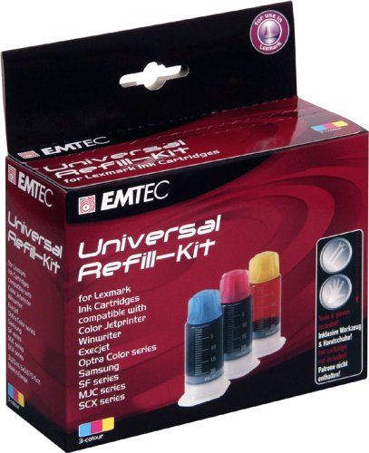 Drucker: Emtec Universal Refillkit f�r Lexmark Tintenpatronen color