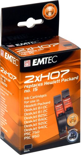 Drucker: Emtec Tintenpatrone Multipack 2x H07 entspricht Hewlett Packard C6615D Nr. 15