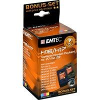 Drucker: Emtec Tintenpatrone Multipack 1x H16; 1x H17 entspricht Hewlett Packard C8727A Nr. 27, C8728A Nr. 28