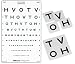 HOTV Crowded Translucent Distance Eye Chart