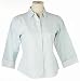 C.B. Casual 3/4 Sleeve Solid Oxford CHINA MINT Large Misses