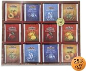 Bentley's Finest Teas Wood Grain Tea Chest, Variety Pack of 6 Flavors, Tea Bags, 120 Count Box