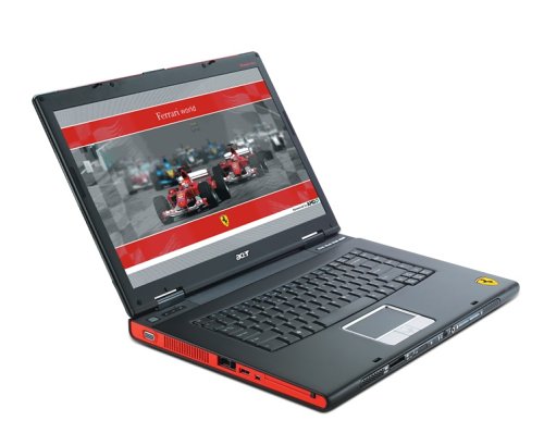 Elektronik Und Foto: Acer Ferrari 4006WLMi 15,4 Zoll WXGA+ Notebook (AMD Turion 64 2.2Ghz, 1GB RAM, 120GB HDD, DL DVD+/-/-RW/RAM, XP Prof)