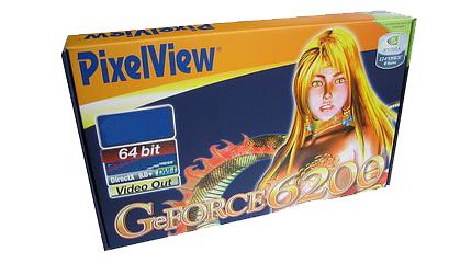 Projektoren: Point of View NVIDIA GF6200 TC 64-256MB PCI-Express Grafikkarte, Retail