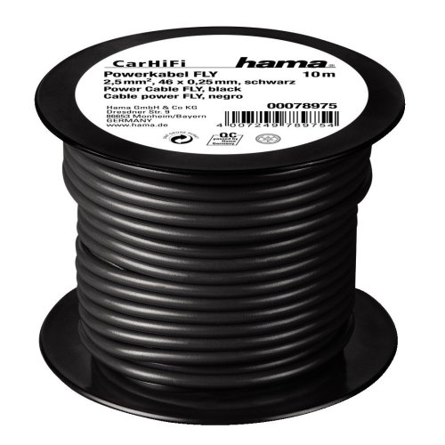 Heimkinosysteme: Hama Powerkabel FLY 2,5 mm� 10 m auf Plastikspule schwarz