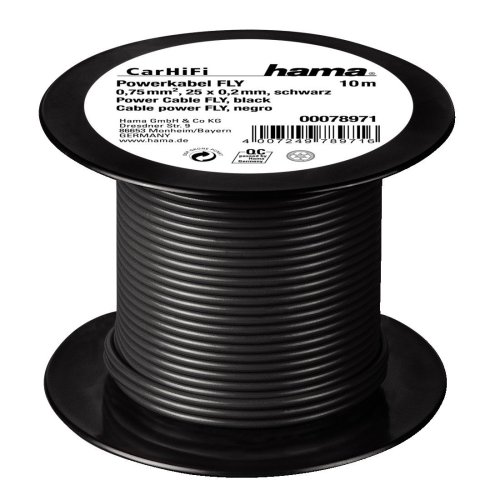 Heimkinosysteme: Hama Powerkabel FLY 0,75 mm� 10 m auf Plastikspule schwarz