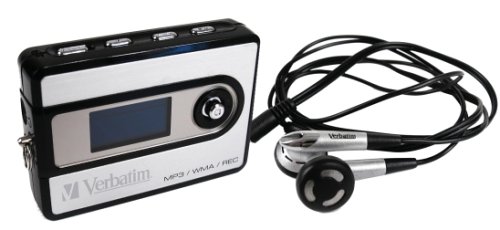 Verst&auml;rker und Receiver: Verbatim Tragbarer MP3-Player 256 MB mit SD-/MMC Kartenslot und Radio schwarz/ silber