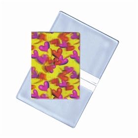 Lenticular Business Card Holder with two pockets: Size 3x4-1 4 closed, , Red, Yellow by Lantor Ltd.