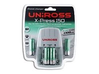 Audio Und Video: Uniross X-Press 150 inkl. 4 Akkus NiMH 1300 mAh