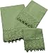 Jenny Sage Green 3 Peice Bathroom Towel Ensemble Set