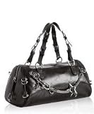 Christian Dior black leather pierced small handbag