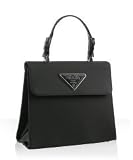 Prada black nylon flap handbag