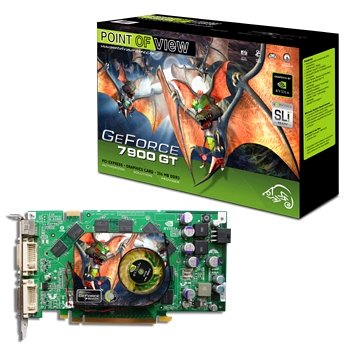 Projektoren: Point of View GeForce 7900 GT 256MB PCI-Express Grafikkarte, Retail