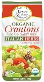 Edward & Sons Organic Croutons, Italian Herbs, 5.25-Ounce Packs (Pack of 6)