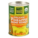 Native Forest Organic Pineapple Mini Rings, 15-Ounce Cans (Pack of 6)
