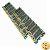 PNY OPTIMA 2GB (2x1GB) Dual Channel Kit DDR 400 MHz PC3200  Desktop DIMM Memory Modules MD2048KD1-400