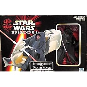Star Wars Episode I Sith Speeder and Darth Maul Action Figure by 