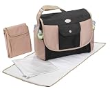 Messenger Diaper Bag - Black/ Tan