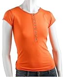 Lauren Hansen Womens Button Henley Tee