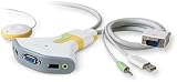 Belkin F1DG102U Flip 2-Port KVM Switch with Audio Support (USB Connection)