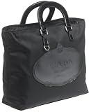 Prada Women's Small Emblem Nylon Handbag, Nero