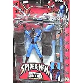 Click here to buy Spider-Man Classics Flip 'N Swing Spider-Man Action Figure with Crate Kicking Action.