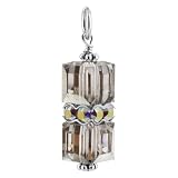 Sterling Silver Rare Color Cube Swarovski Crystal Ladies PENDANT Charm #bd148