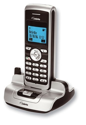 Digitalkameras: DeTeWe BeeTel 610, Schnurloses DECT-Telefon mit blau beleuchtetem LC-Display