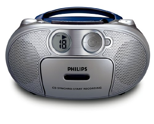 Projektoren: Philips AZ 1022 CD-Radiorekorder silber/ blau