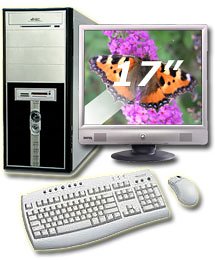 Camcorder: CSL Sprint Vision 6081 (AMD Athlon64 3000+, 1024 MB DDR-RAM, 80 GB HDD, nVidia GeForce 6100, 16x DVD-Brenner, 17 Zoll TFT-Display, Tastatur & Maus)