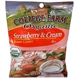 College Farm Organic Candy, Strawberry & Cream, 4.75-Ounce Bags (Pack of 6)