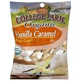 College Farm Organic Candy, Vanilla Caramel, 4.75-Ounce Bags (Pack of 6)